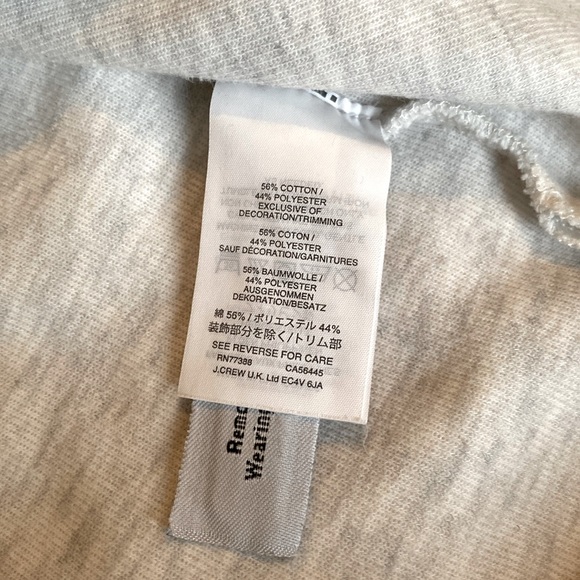 J CREW Womens Grey Pullover Top with Grey Ties on Bell Sleeves size XS - Picture 9 of 10